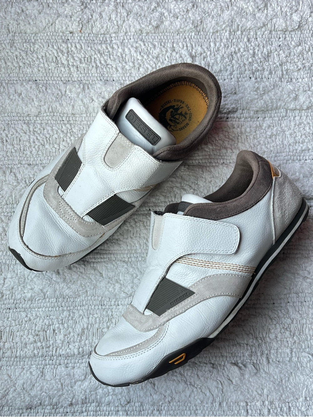 Diesel Vintage Low Profile Slip On Sneaker Mathew On Driver Shoe Leather 10.5